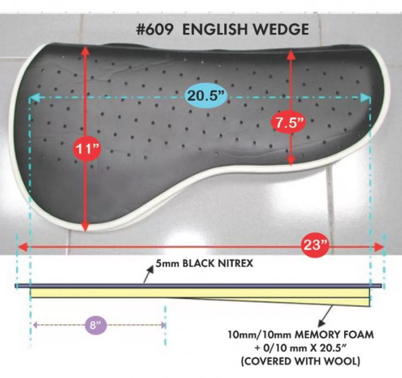 cavallohorseriderfr Sattelpads*F.R.A Cavallo English Wedge Sättelunterlage Tsp#609