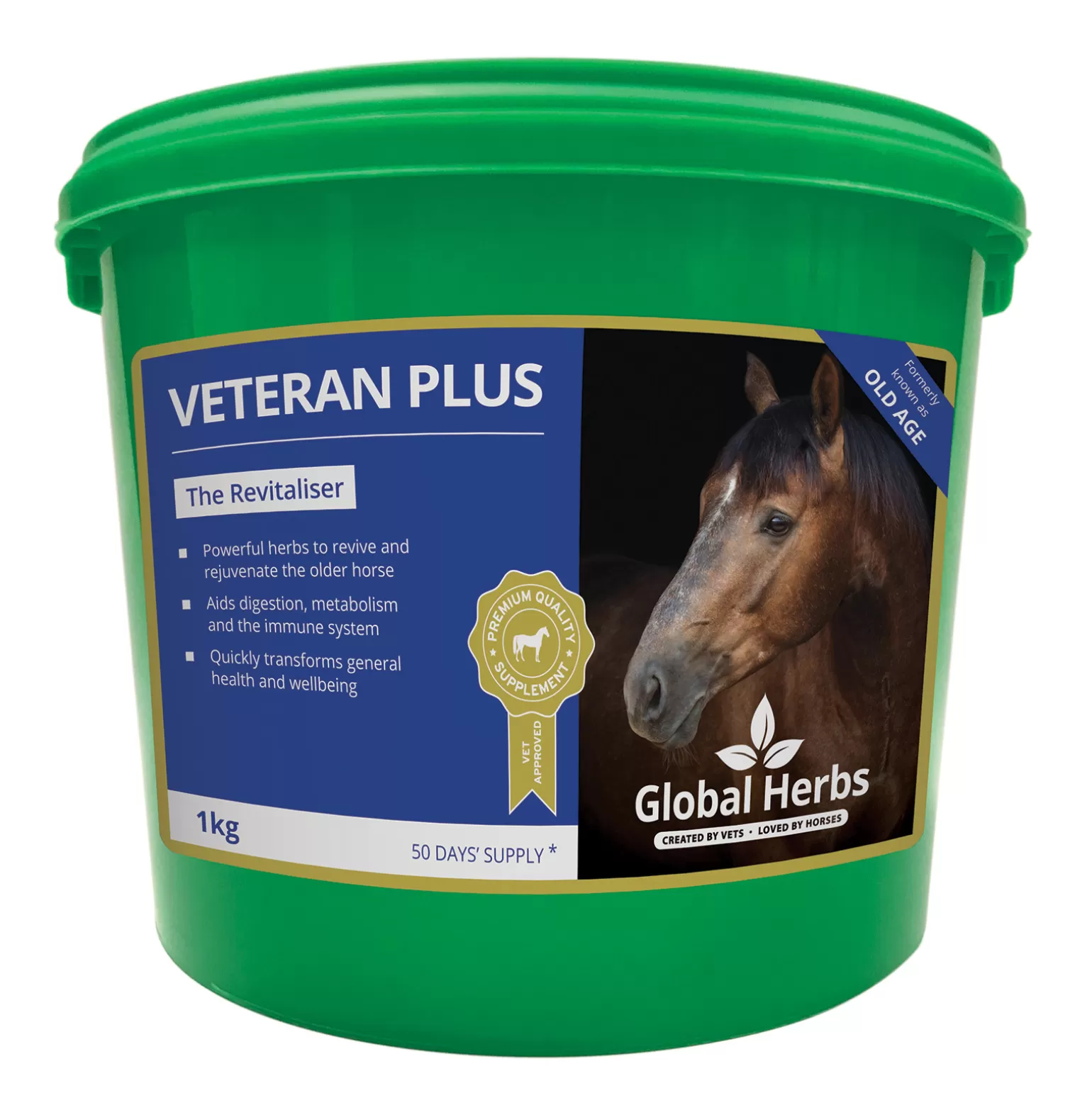 Clearance Global Herbs Veteran Plus 1Kg Zusatzfutter