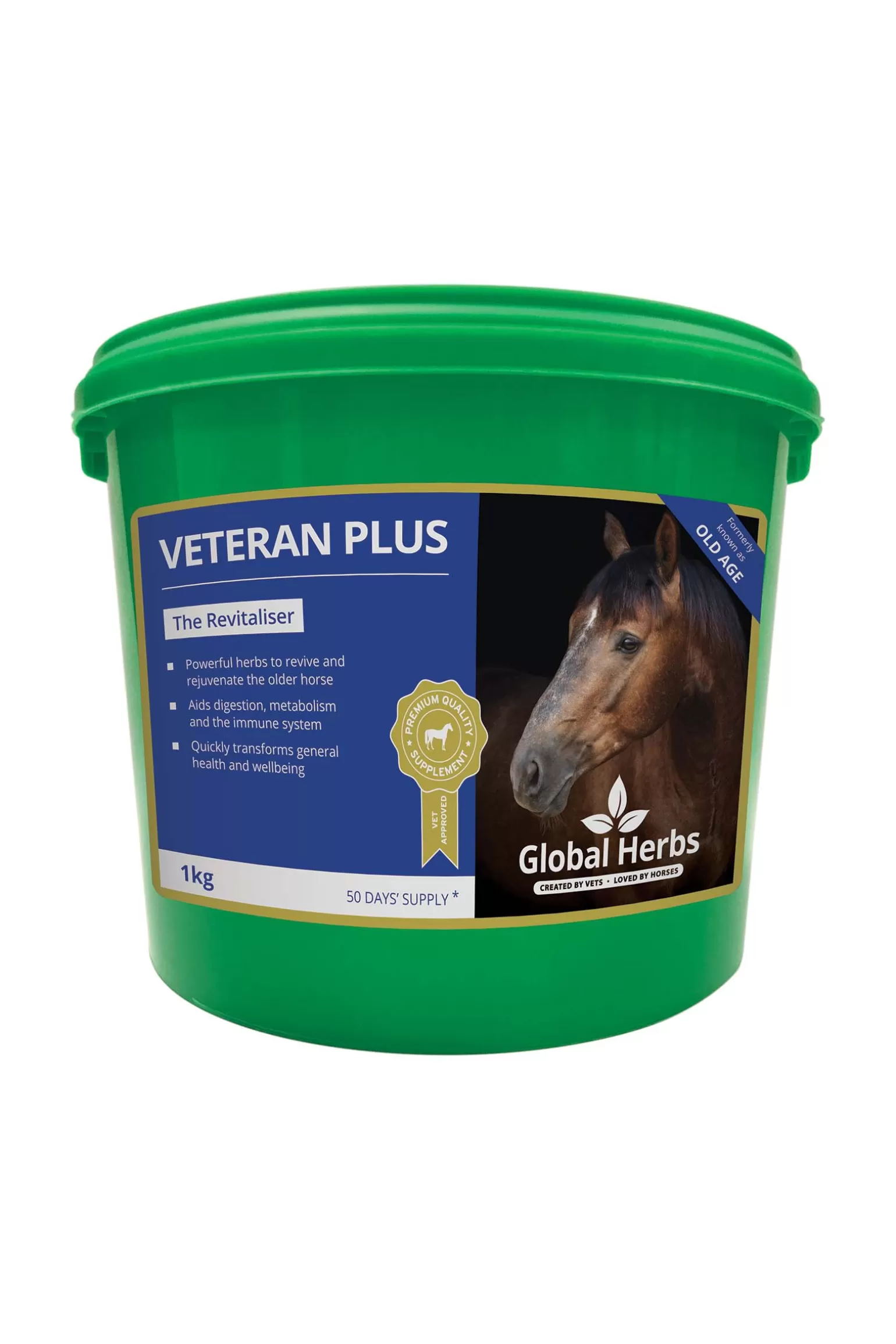 Clearance Global Herbs Veteran Plus 1Kg Zusatzfutter