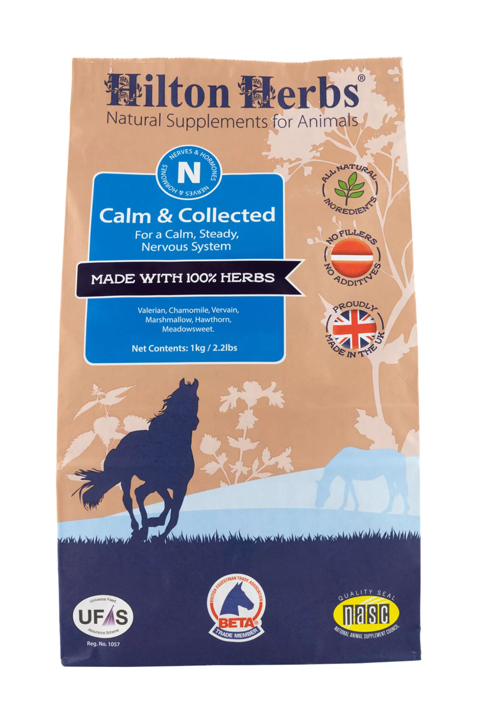 Best Hilton Herbs Calm & Collected – Temperamend, 1 Kg Zusatzfutter