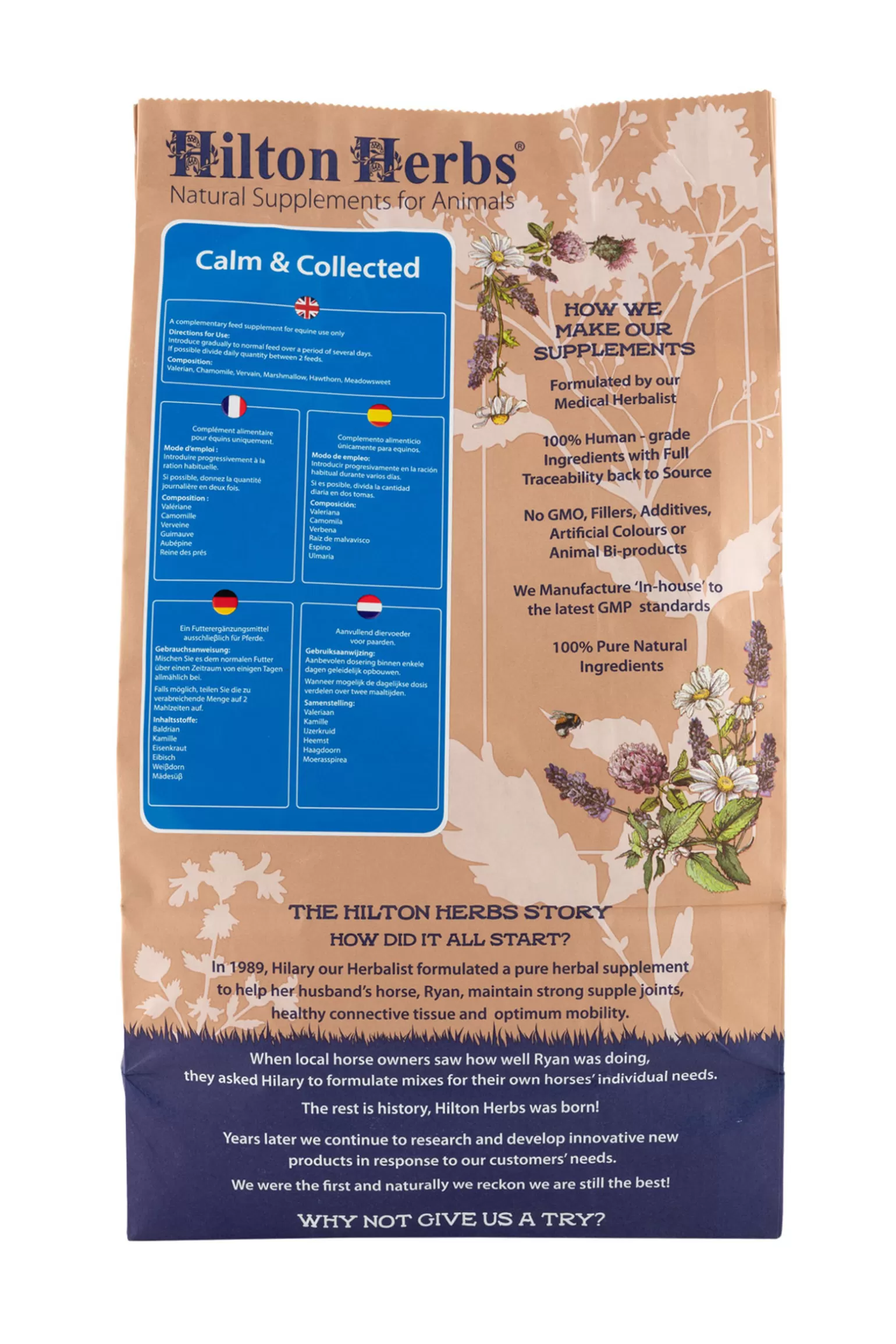 Best Hilton Herbs Calm & Collected – Temperamend, 1 Kg Zusatzfutter