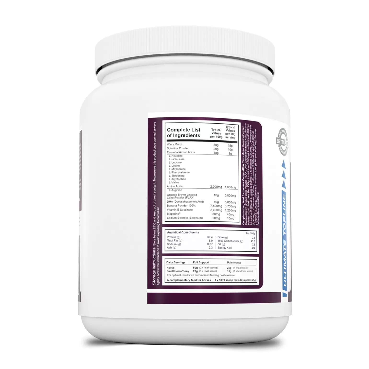 Outlet Pharmaplast Ultimate Topline Equine Nahrungserganzungsmittel, 750G Zusatzfutter