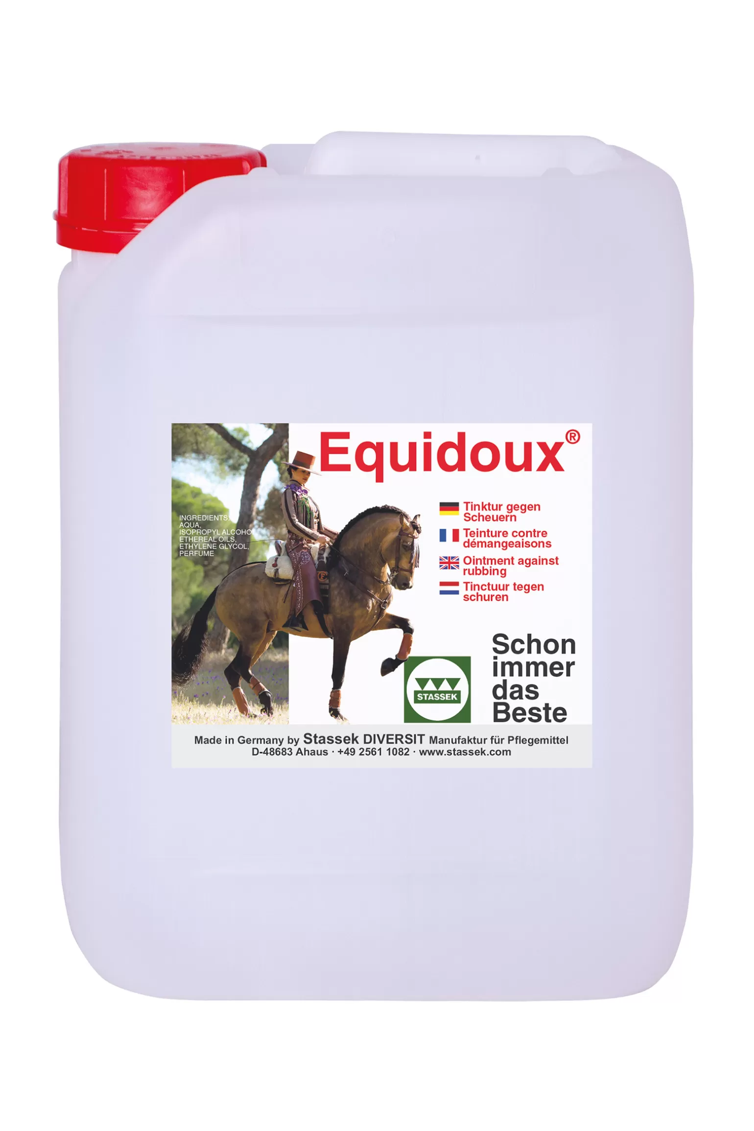 stassek Fellpflege & Hautpflege & Mähnenpflege* Equidoux Tinktur Gegen Scheuern, 5 Liter