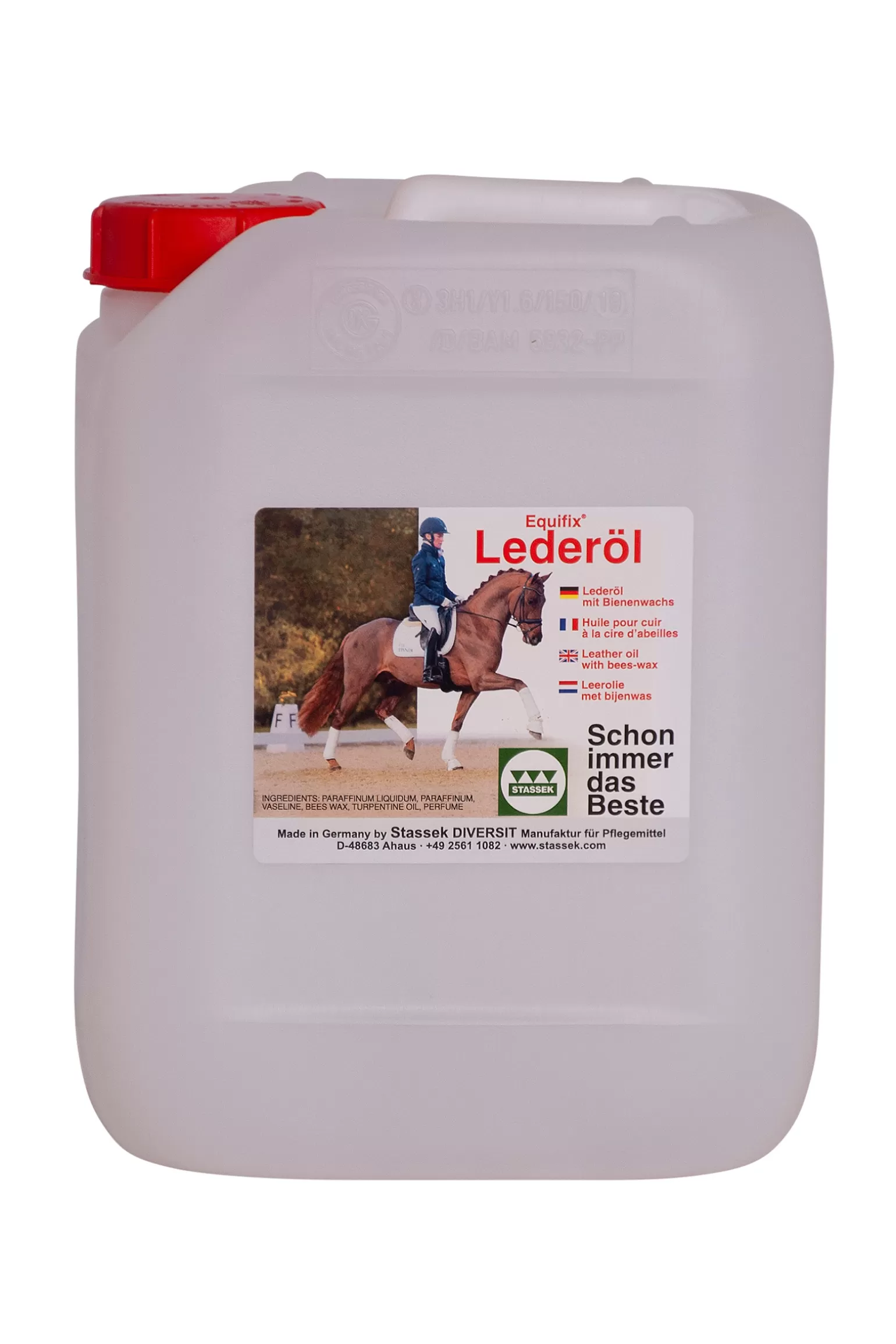 stassek Ausrüstungspflege* Equifix Lederol Mit Bienenwachs, 2,5 Liter