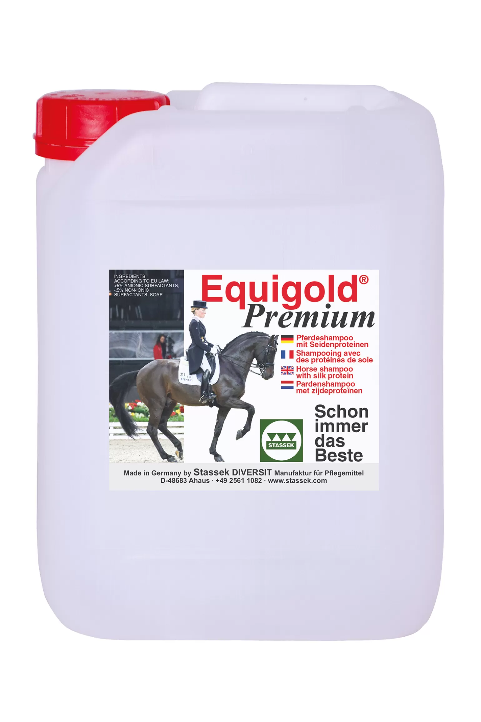 stassek Fellpflege & Hautpflege & Mähnenpflege* Equigold Premium Pferdeshampoo, 5 Liter