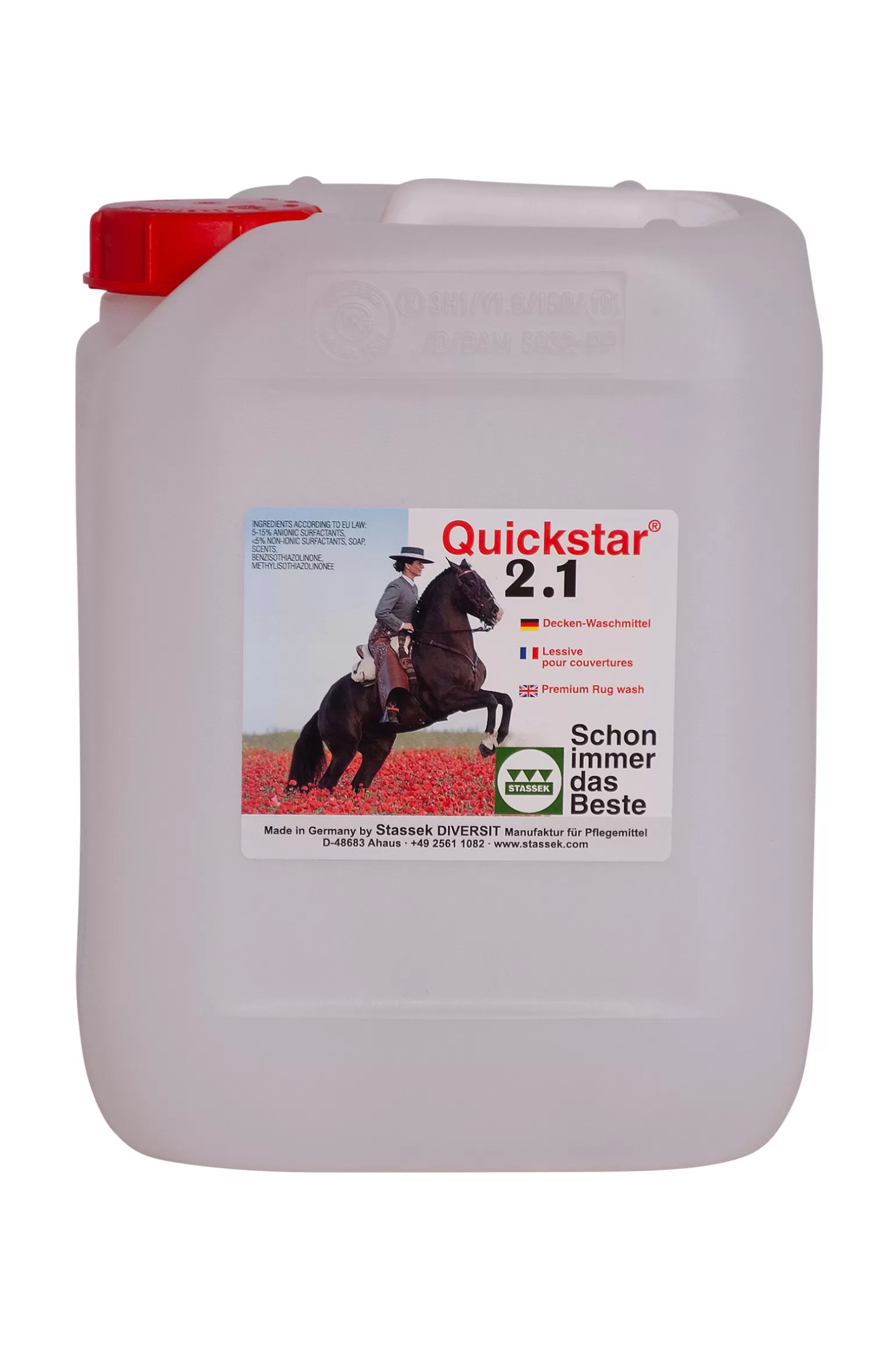 stassek Ausrüstungspflege* Quickstar 2.1 Premium-Waschmittel Für Pferdedecken, 2 Liter