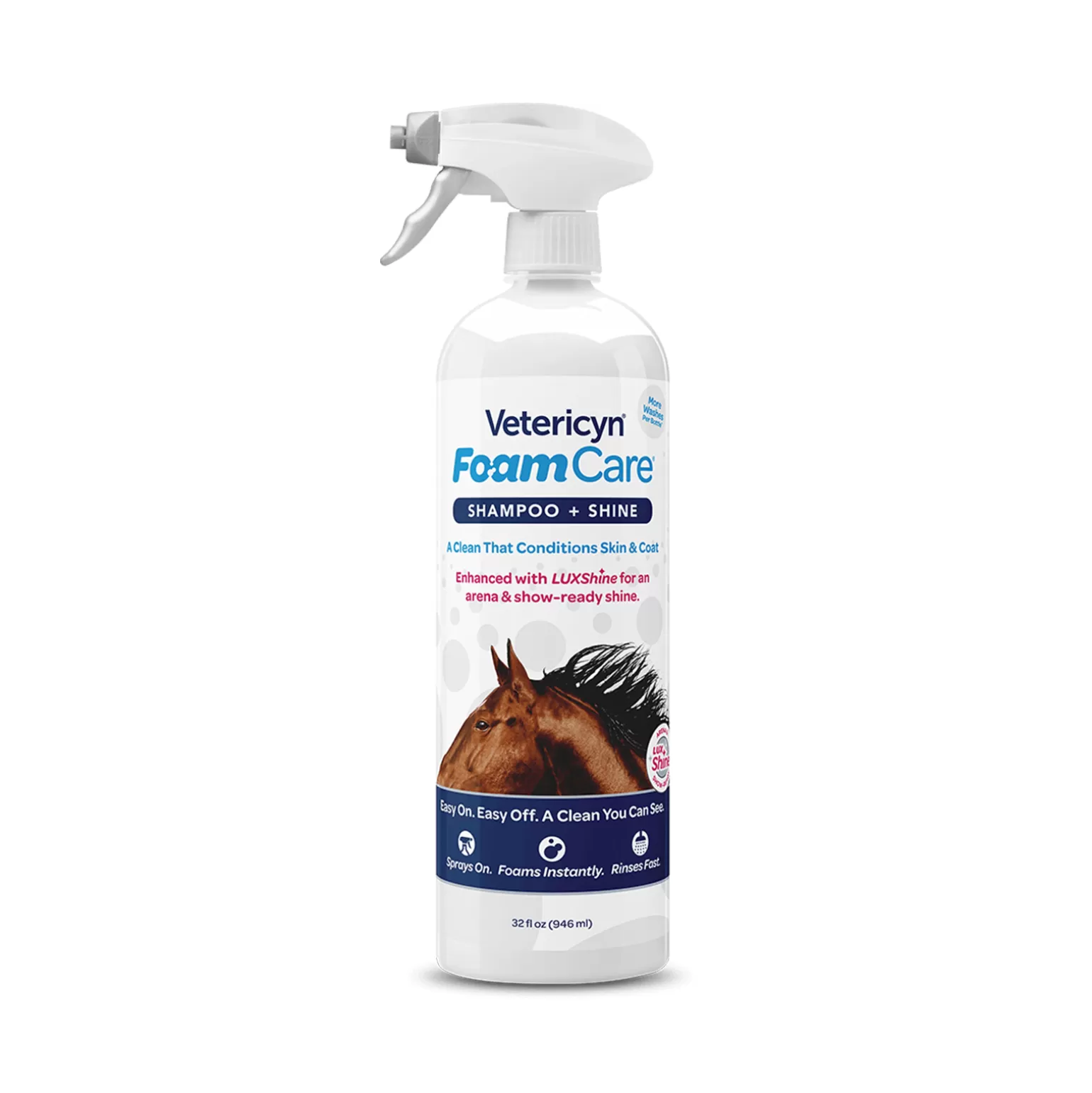 vetericyn Fellpflege & Hautpflege & Mähnenpflege* Foamcare® Pferdeshampoo, 946Ml